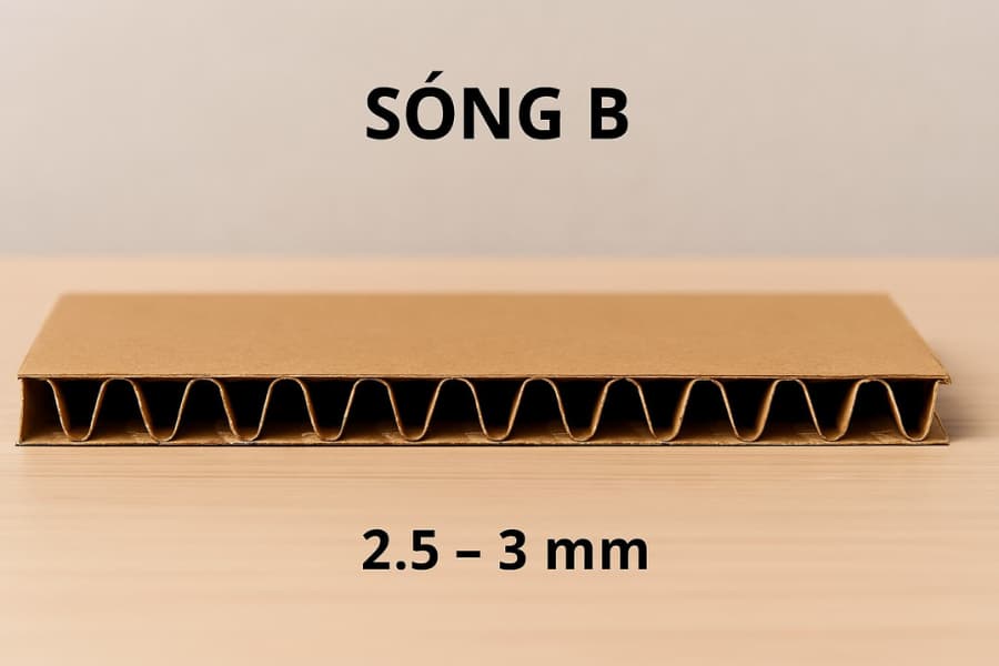 Ảnh: sóng B trong hộp carton